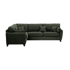 James Large Left Corner Sofa, charcoal, Leg colour: black - thumbnail 1