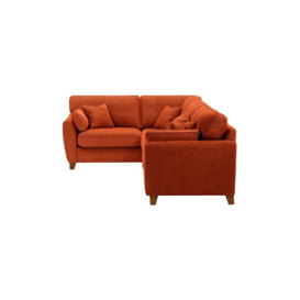 James Large Left Corner Sofa, burnt orange, Leg colour: dark oak - thumbnail 3