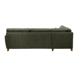 James Large Left Corner Sofa, mid grey, Leg colour: dark oak - thumbnail 2