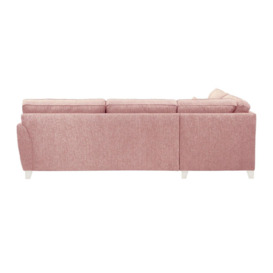James Large Left Corner Sofa, blush pink, Leg colour: white - thumbnail 2