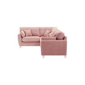 James Large Left Corner Sofa, blush pink, Leg colour: white - thumbnail 3