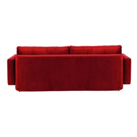 Magnus Sofa Bed with Storage, dark red, Leg colour: wax black - thumbnail 3
