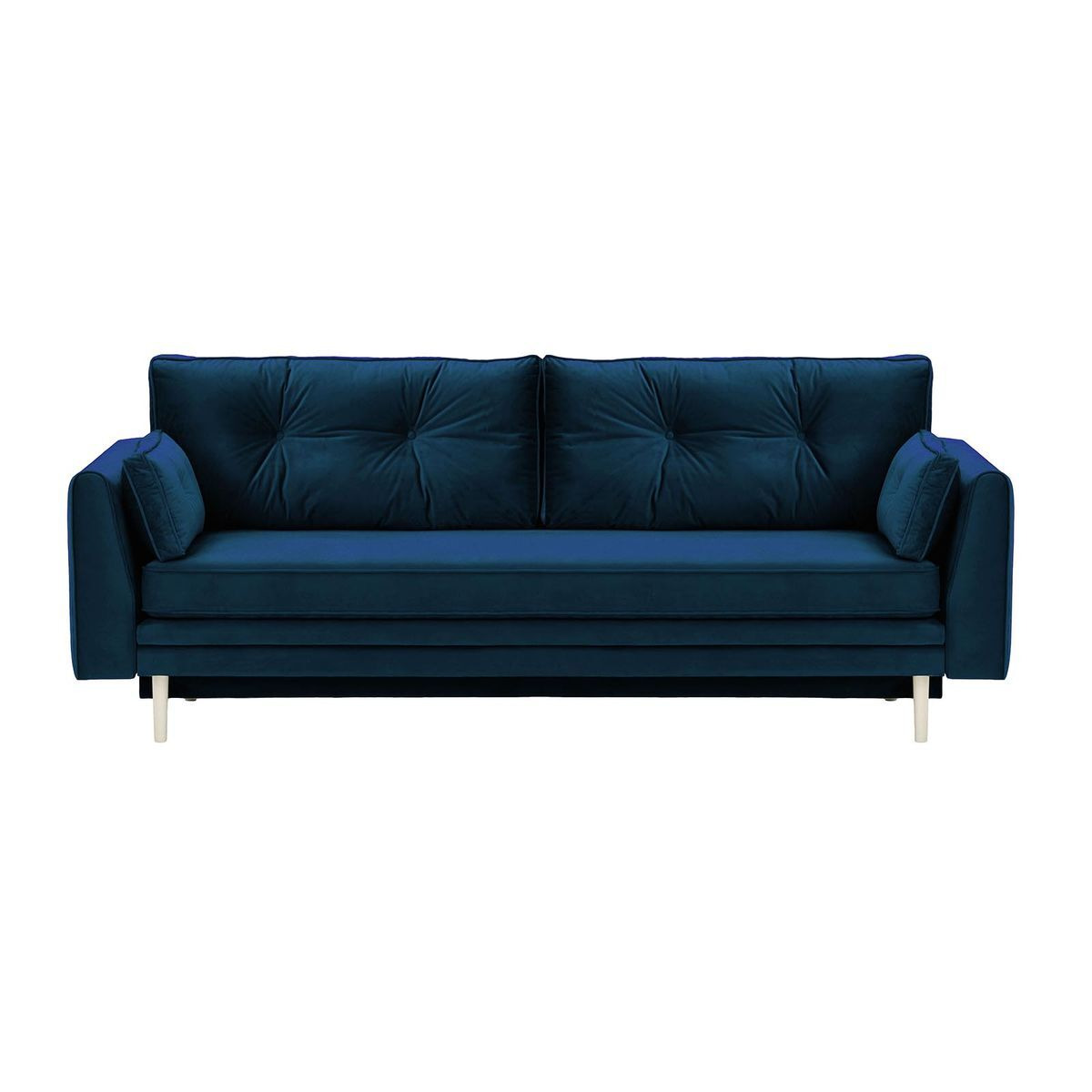 Magnus Sofa Bed with Storage, blue, Leg colour: white - image 1