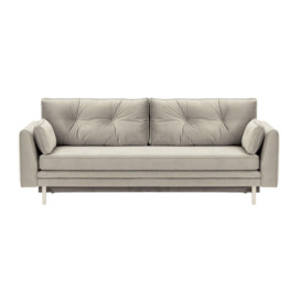 Magnus Sofa Bed with Storage, silver, Leg colour: white - thumbnail 1