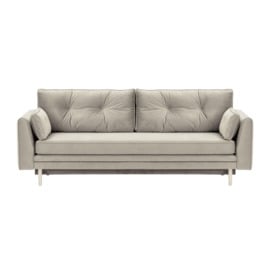 Magnus Sofa Bed with Storage, silver, Leg colour: white