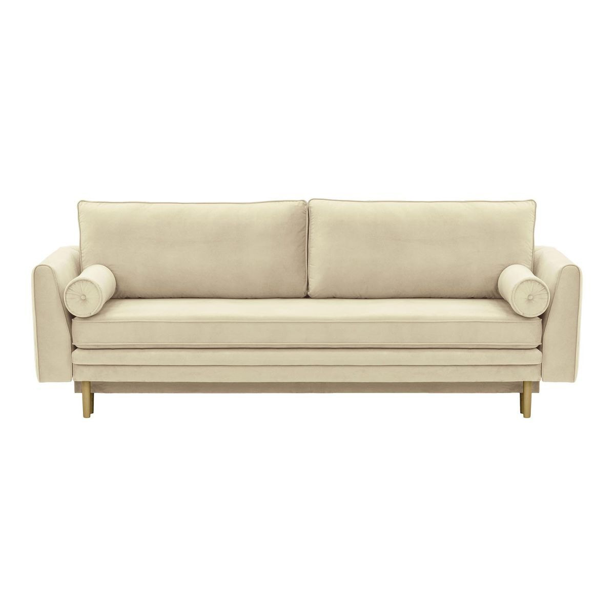 Boris Sofa Bed with Storage, light beige, Leg colour: wax black - image 1