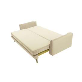 Boris Sofa Bed with Storage, light beige, Leg colour: wax black - thumbnail 2