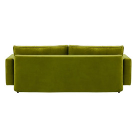 Boris Sofa Bed with Storage, olive green, Leg colour: black - thumbnail 3