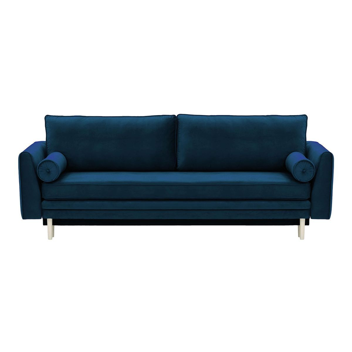 Boris Sofa Bed with Storage, blue, Leg colour: white - image 1