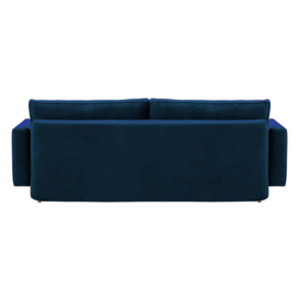 Boris Sofa Bed with Storage, blue, Leg colour: white - thumbnail 3