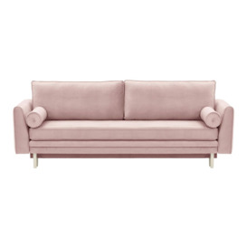 Boris Sofa Bed with Storage, lilac, Leg colour: white