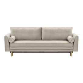 Boris Sofa Bed with Storage, silver, Leg colour: wax black - thumbnail 1