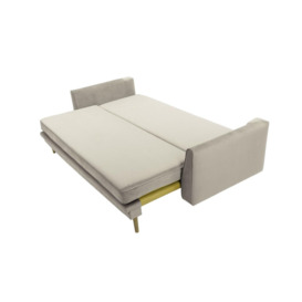 Boris Sofa Bed with Storage, silver, Leg colour: wax black - thumbnail 2