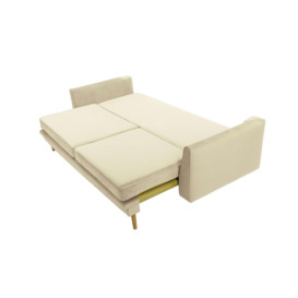 Cornelia Sofa Bed with Storage, light beige, Leg colour: like oak - thumbnail 2