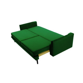 Cornelia Sofa Bed with Storage, dark green, Leg colour: black - thumbnail 2