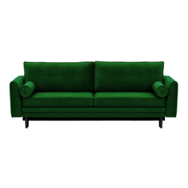 Cornelia Sofa Bed with Storage, dark green, Leg colour: black