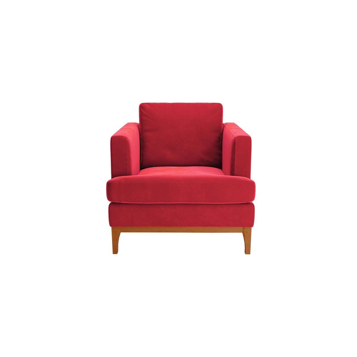 Scarlett Armchair, dark red, Leg colour: aveo - image 1