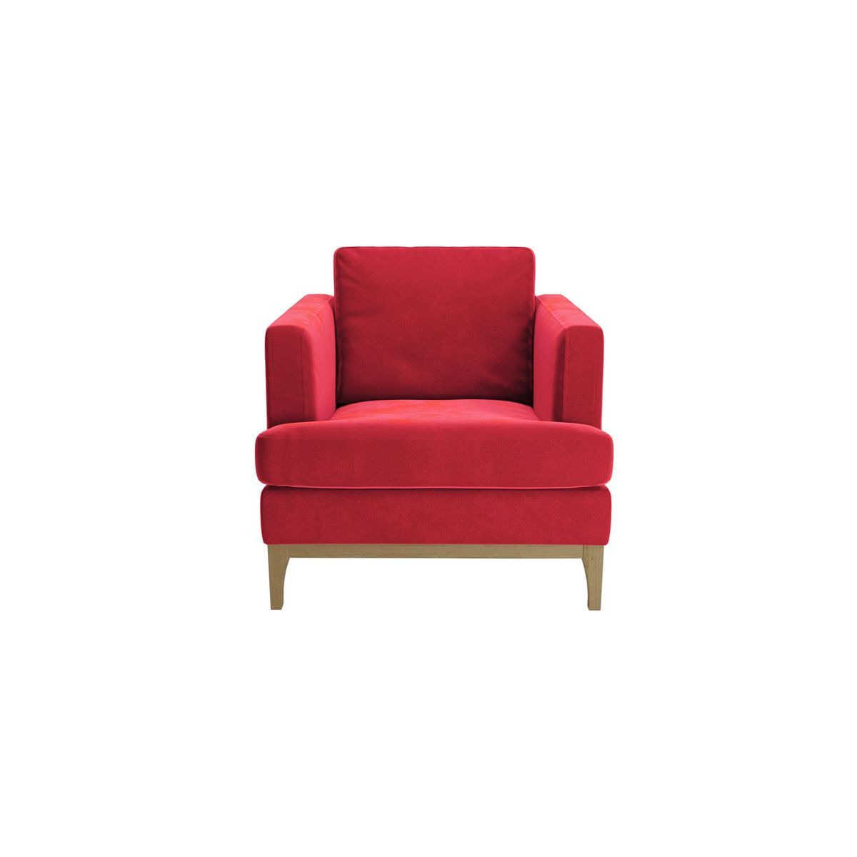 Scarlett Armchair, dark red, Leg colour: wax black - image 1