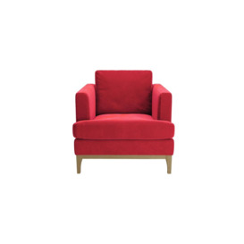 Scarlett Armchair, dark red, Leg colour: wax black - thumbnail 1