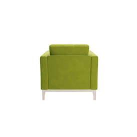 Scarlett Armchair, olive green, Leg colour: white - thumbnail 2