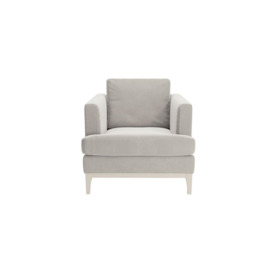 Scarlett Armchair, silver, Leg colour: white