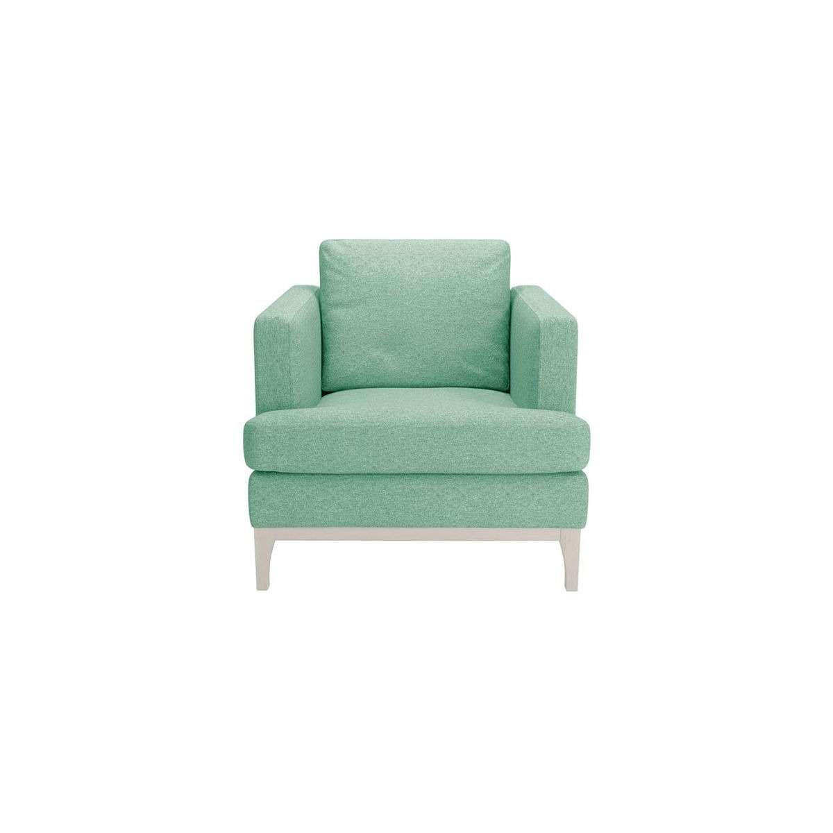Scarlett Armchair, light blue, Leg colour: white - image 1