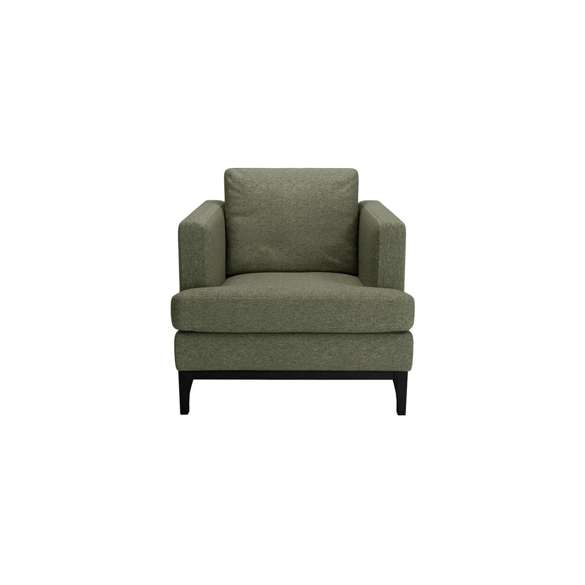 Scarlett Armchair, dark green, Leg colour: black - image 1