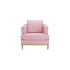 Scarlett Armchair, pink, Leg colour: like oak