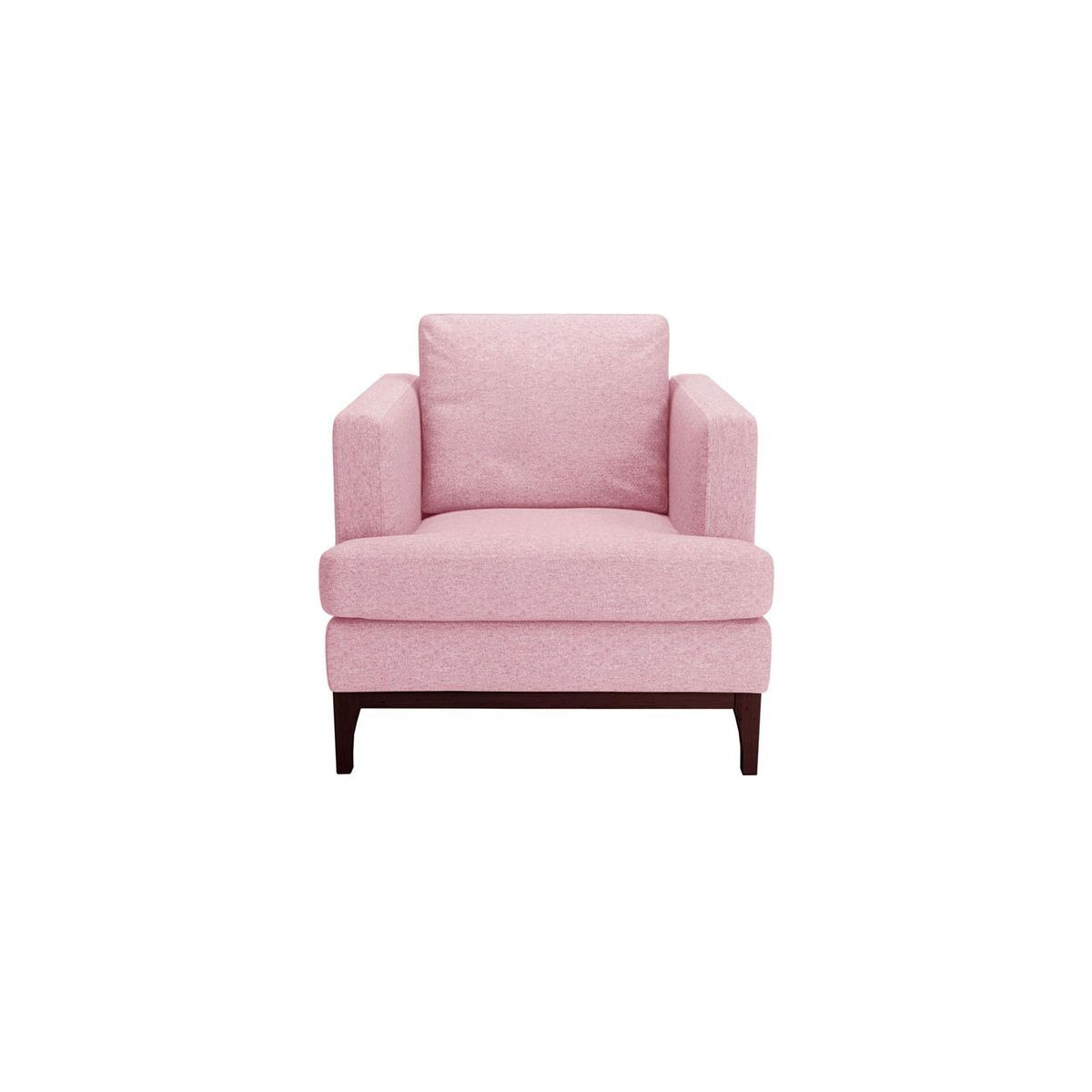 Scarlett Armchair, pink, Leg colour: dark oak - image 1