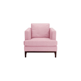 Scarlett Armchair, pink, Leg colour: dark oak - thumbnail 1