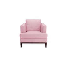 Scarlett Armchair, pink, Leg colour: dark oak