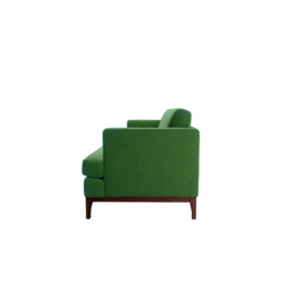 Scarlett 3 Seater Sofa, dark green, Leg colour: dark oak - thumbnail 3