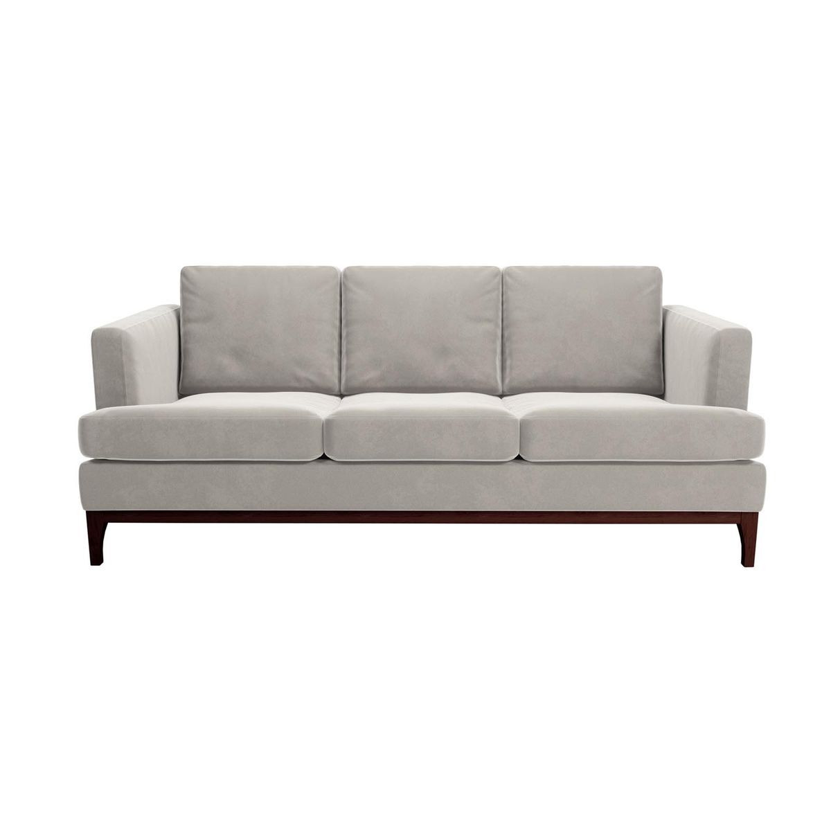 Scarlett 3 Seater Sofa, silver, Leg colour: dark oak - image 1