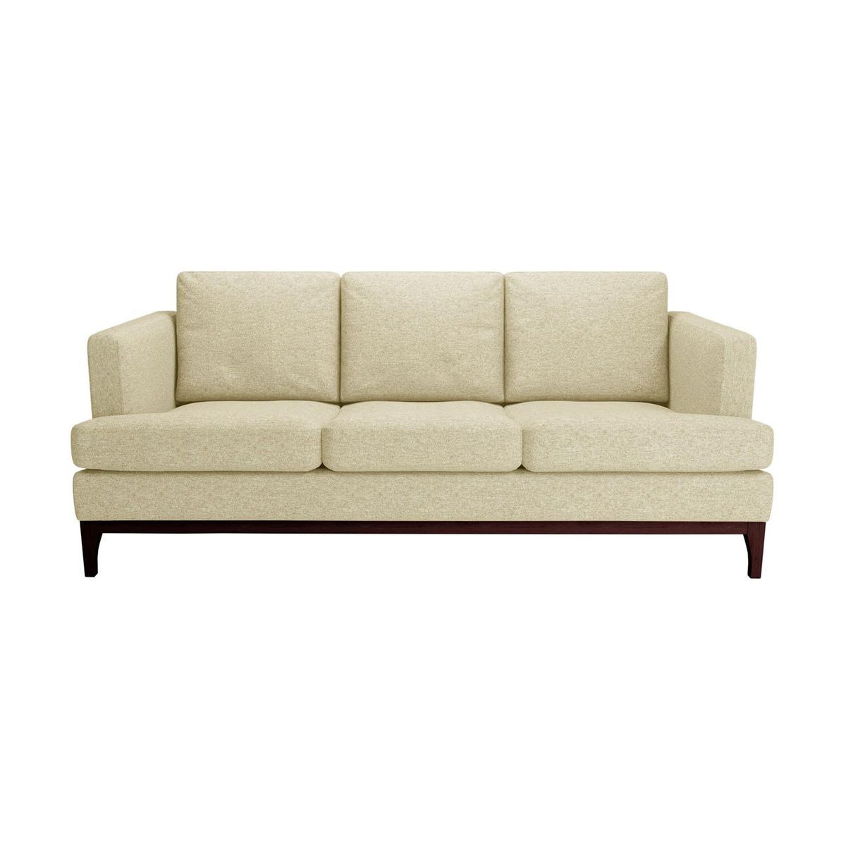 Scarlett 3 Seater Sofa, cream, Leg colour: dark oak - image 1