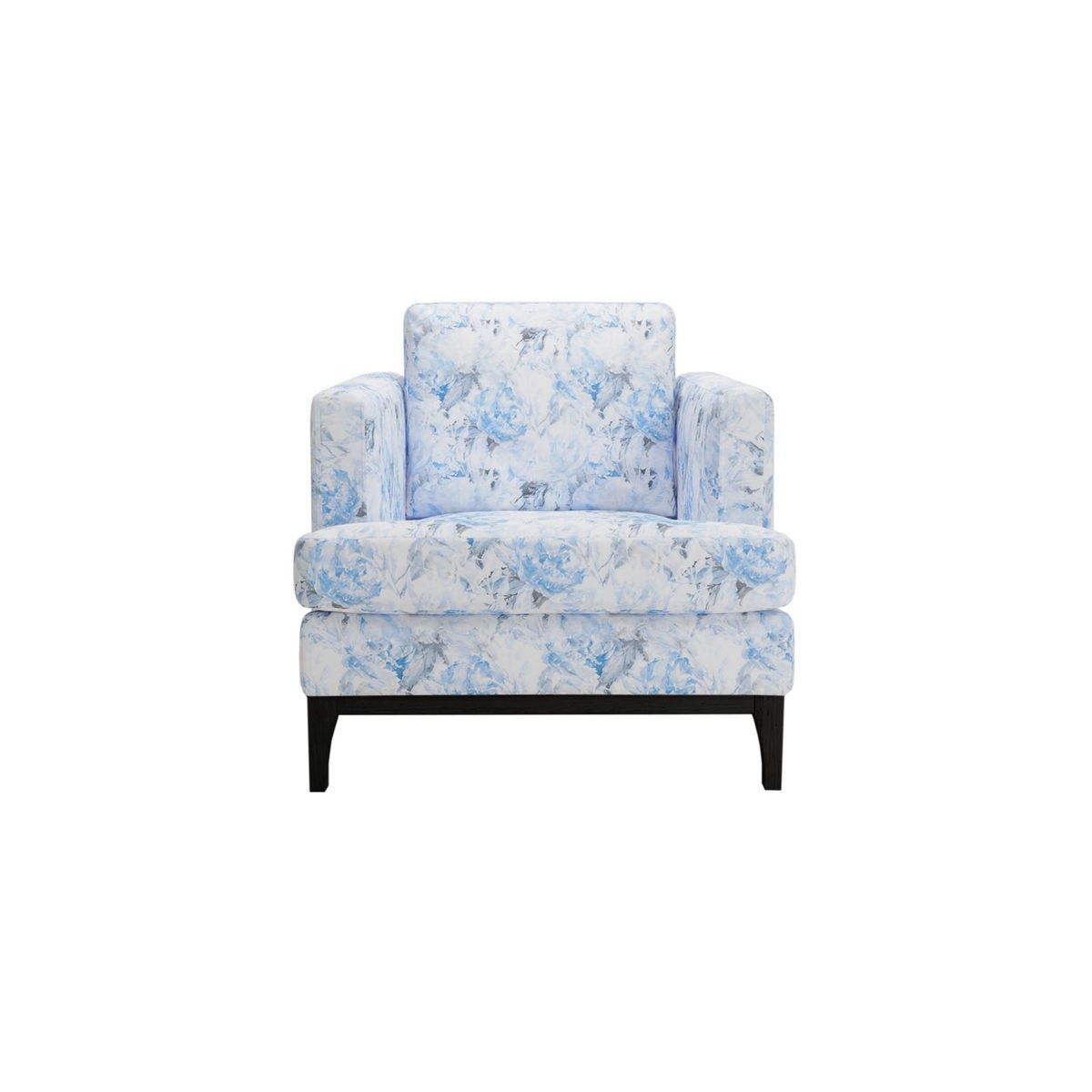 Scarlett Design Armchair, blue, Leg colour: black - image 1