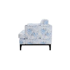 Scarlett Design Armchair, blue, Leg colour: black - thumbnail 3