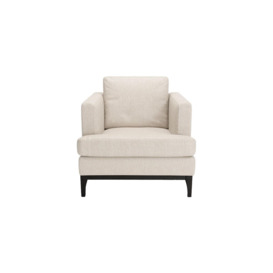 Scarlett Eco Armchair, Cream, Leg colour: black