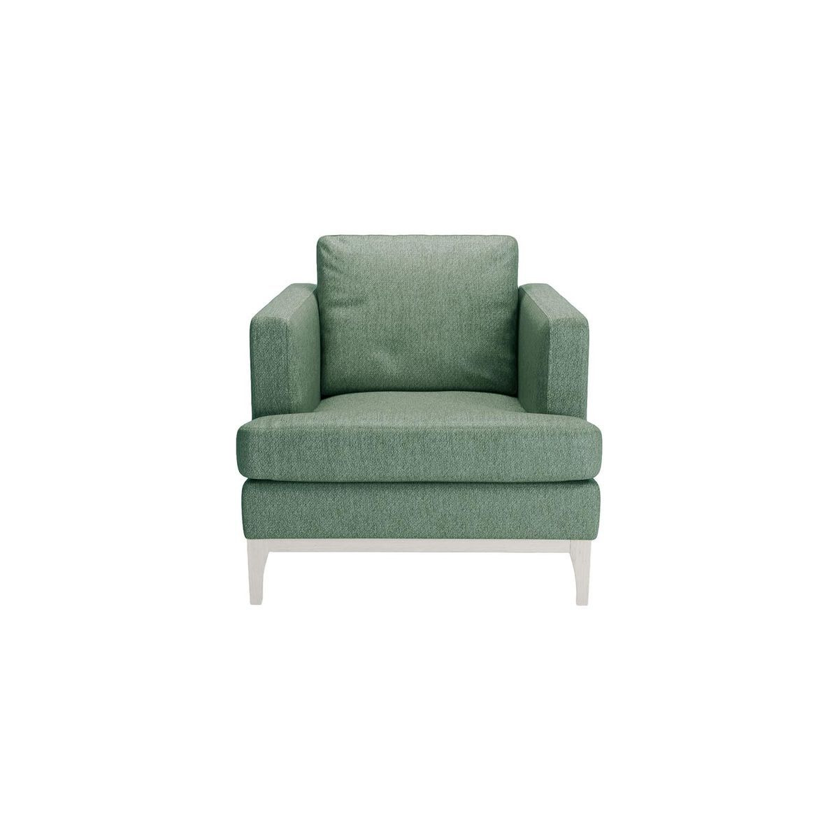 Scarlett Eco Armchair, Green, Leg colour: white - image 1