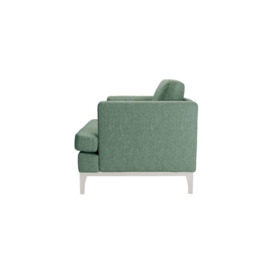 Scarlett Eco Armchair, Green, Leg colour: white - thumbnail 3