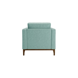 Scarlett Eco Armchair, Turquoise, Leg colour: dark oak - thumbnail 2