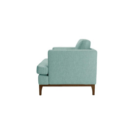 Scarlett Eco Armchair, Turquoise, Leg colour: dark oak - thumbnail 3