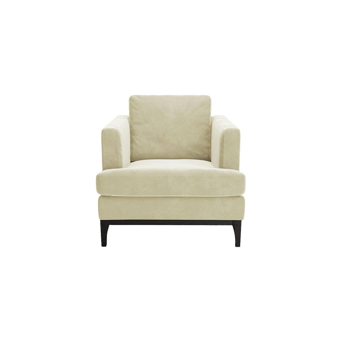 Scarlett Eco Armchair, Cream, Leg colour: black - image 1