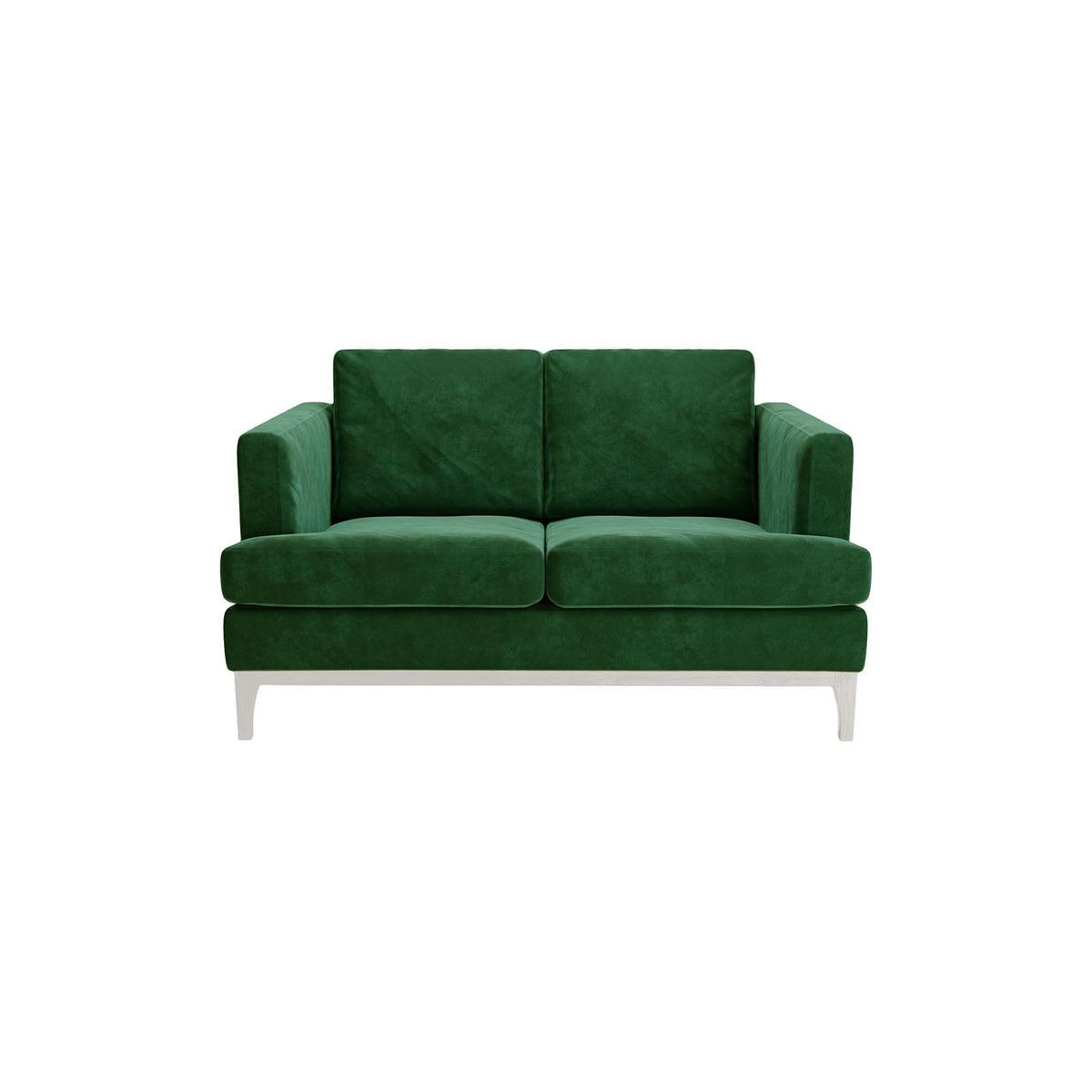 Scarlett Eco 2 Seater Sofa, green, Leg colour: white - image 1