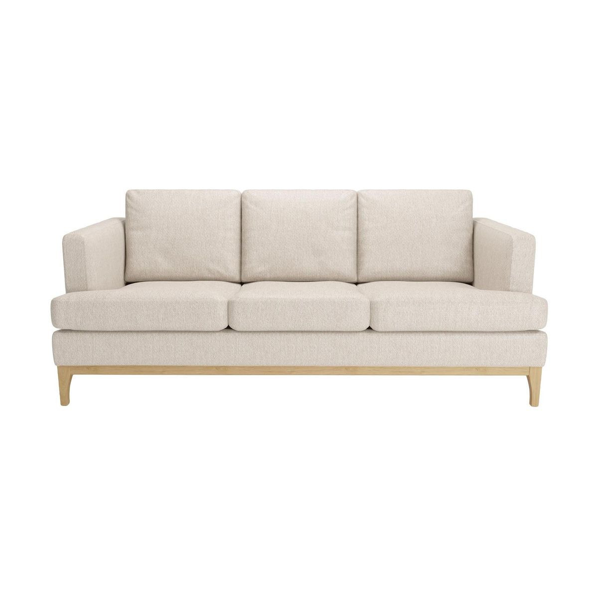 Scarlett Eco 3 Seater Sofa, Cream, Leg colour: like oak - image 1