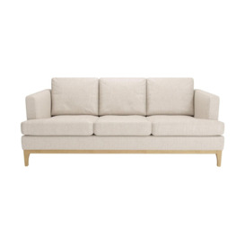 Scarlett Eco 3 Seater Sofa, Cream, Leg colour: like oak - thumbnail 1