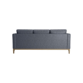Scarlett Eco 3 Seater Sofa, Navy blue, Leg colour: wax black - thumbnail 2