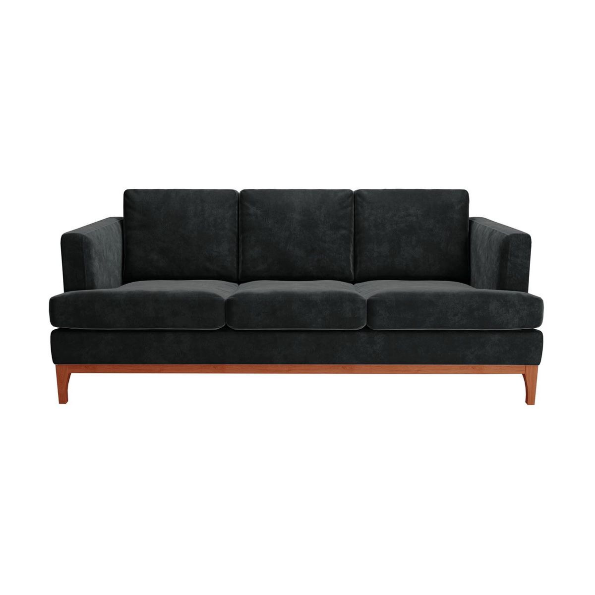 Scarlett Eco 3 Seater Sofa, black, Leg colour: aveo - image 1