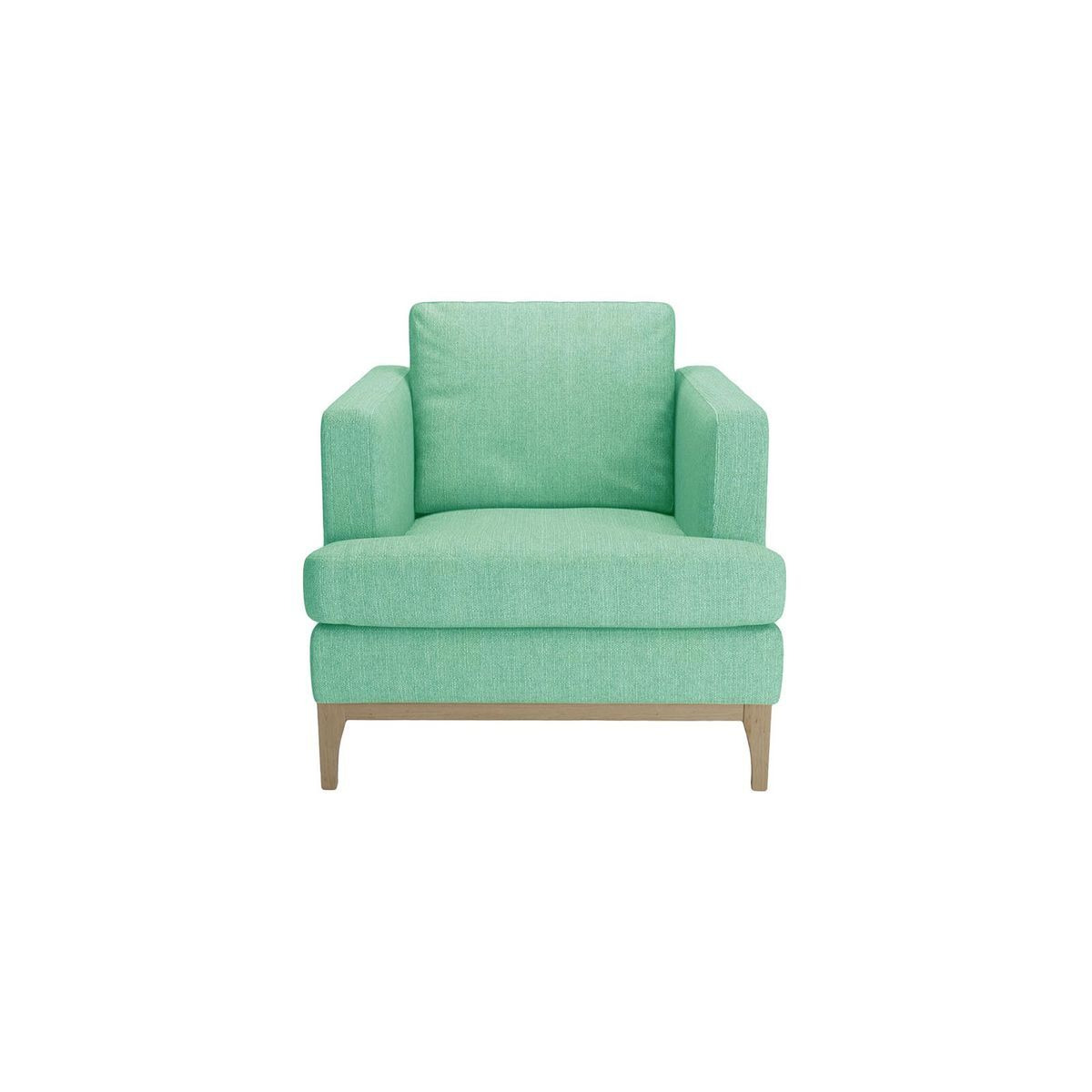 Scarlett Structured Armchair, turquoise, Leg colour: wax black - image 1