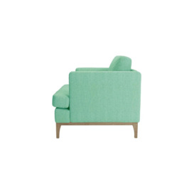 Scarlett Structured Armchair, turquoise, Leg colour: wax black - thumbnail 3