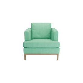 Scarlett Structured Armchair, turquoise, Leg colour: wax black